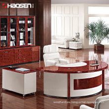 HAOSEN 6833 complete office furniture set Working executive white semi circle office desks